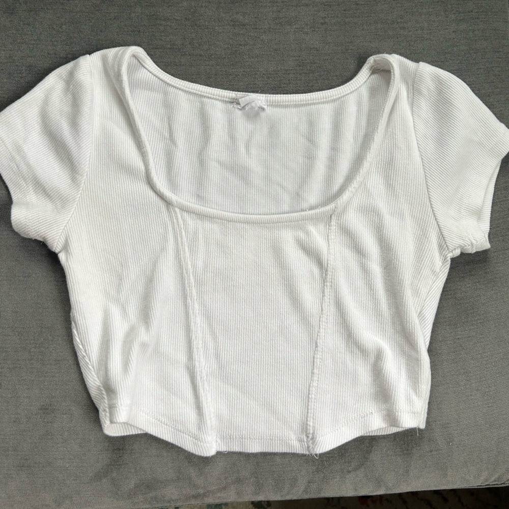Garage White corset tee shirt